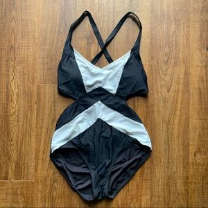 Michael Kors One Piece Bathing Suit with Cut Outs
